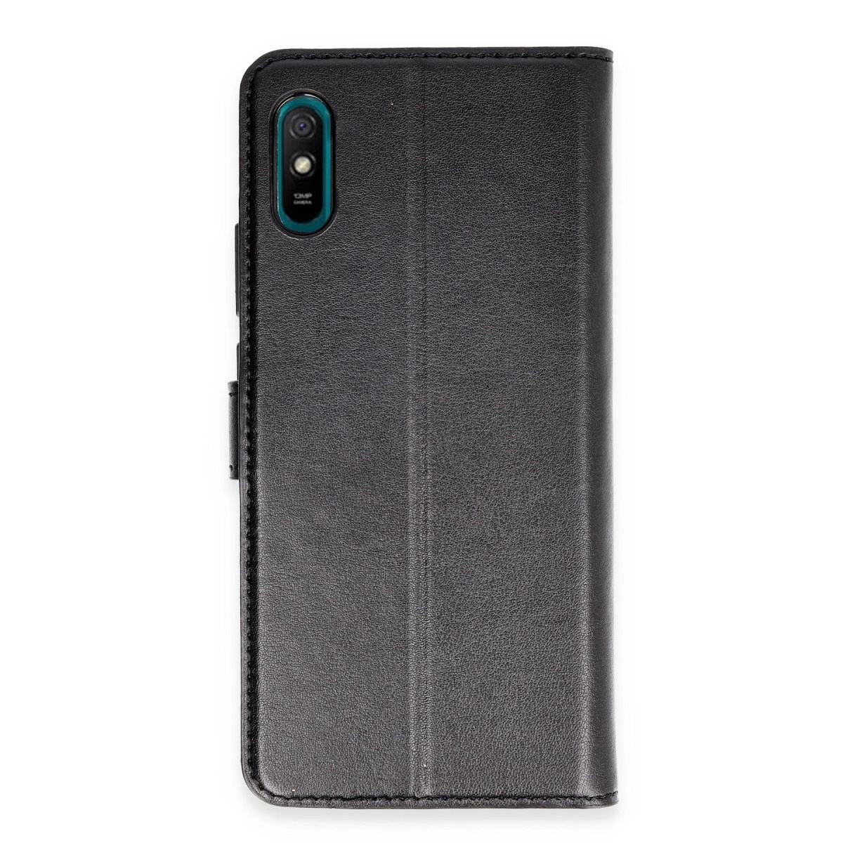 Xiaomi Redmi 9a Kılıf Trend S Plus Kapaklı Kılıf - Siyah