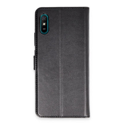 Xiaomi Redmi 9a Kılıf Trend S Plus Kapaklı Kılıf - Siyah
