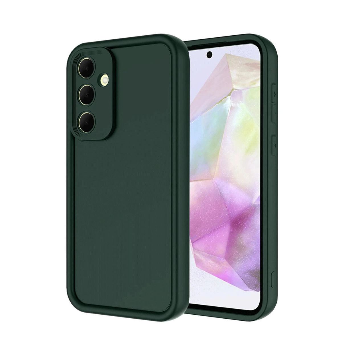 Samsung Galaxy A17 5g Viera Silikon - Koyu Yeşil