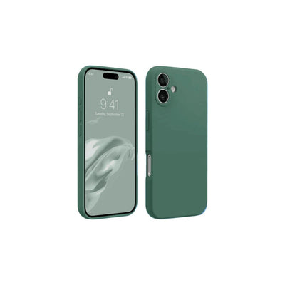 Apple İphone 16 Kılıf First Silikon - Koyu Yeşil