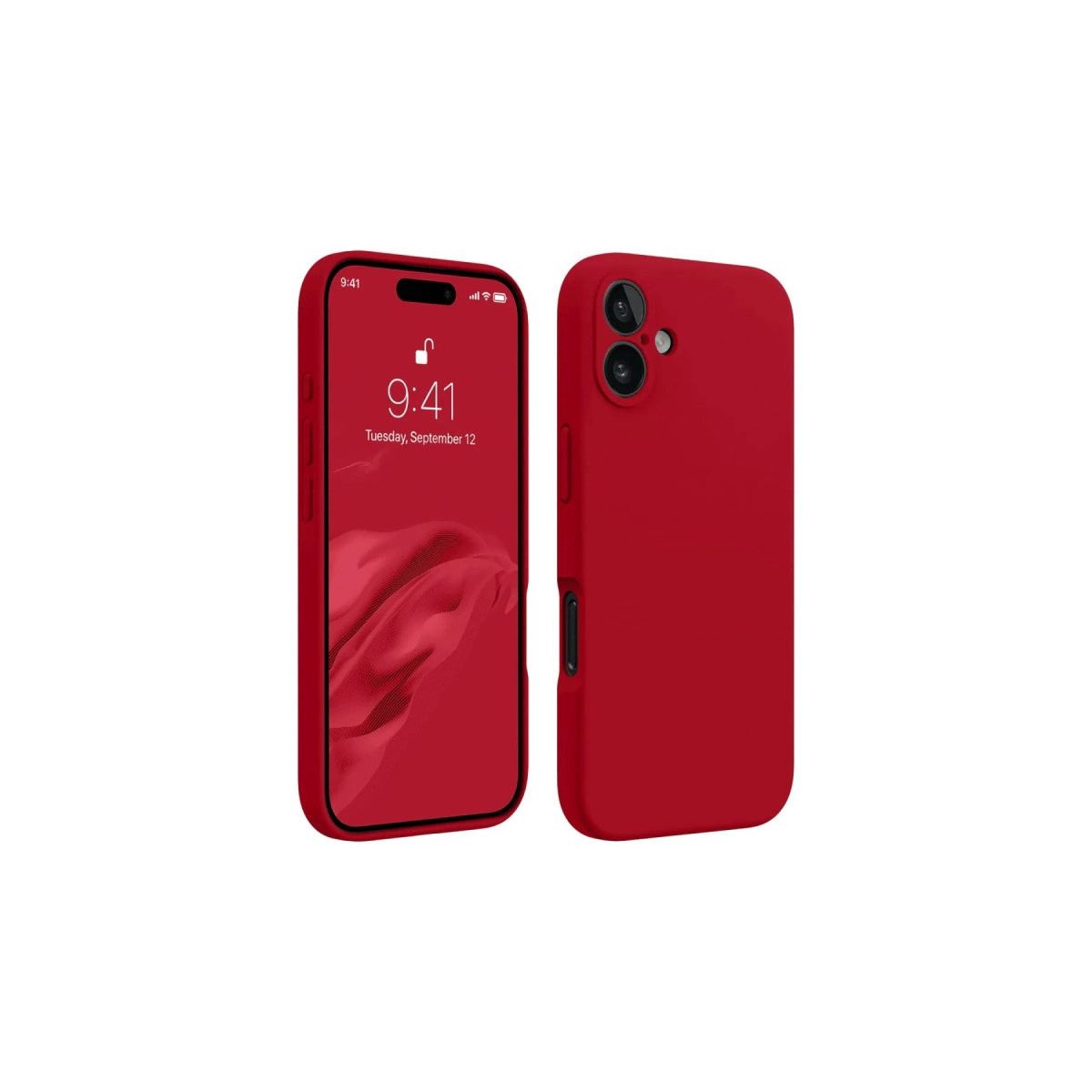 Apple İphone 16 Plus Kılıf First Silikon - Kırmızı