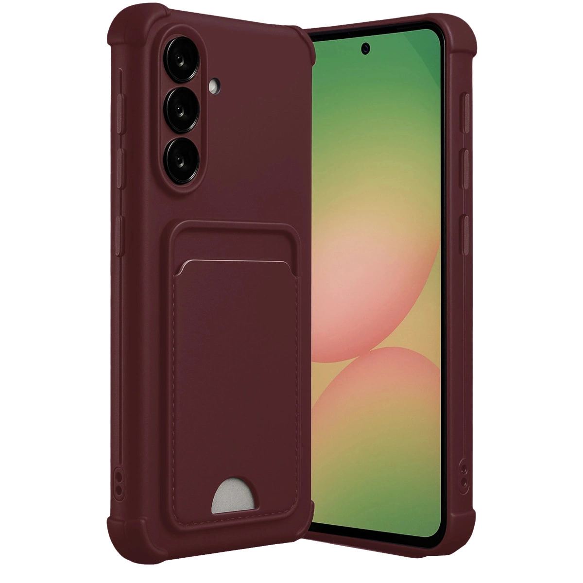 Samsung Galaxy A17 5g Kelvin Kartvizitli Silikon - Bordo