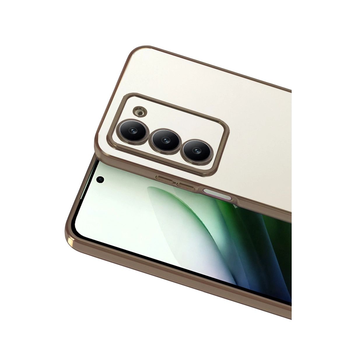 Xiaomi Redmi 15 4g Razer Lensli Silikon - Çöl Titanyum