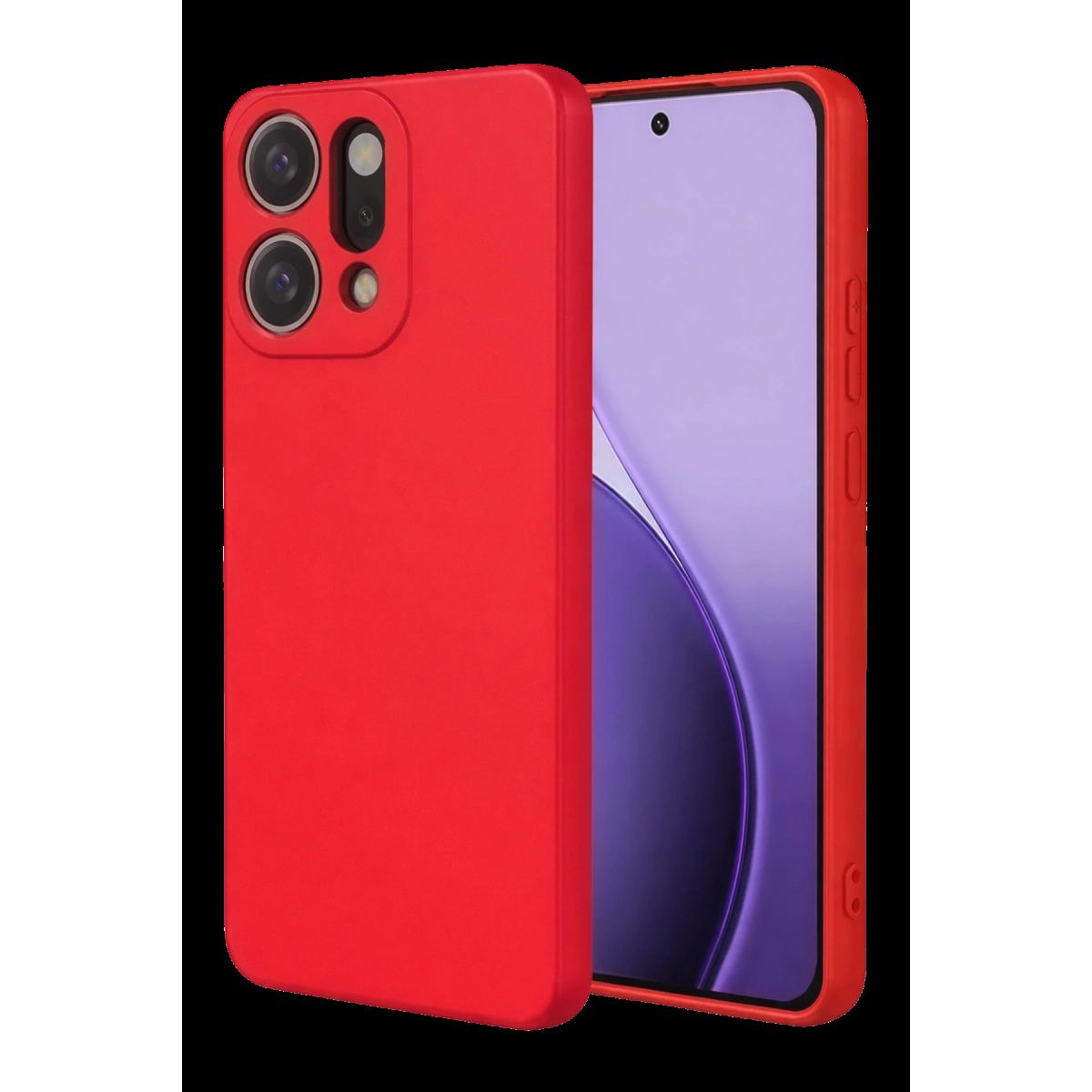 Oppo Reno 14 First Silikon - Kırmızı