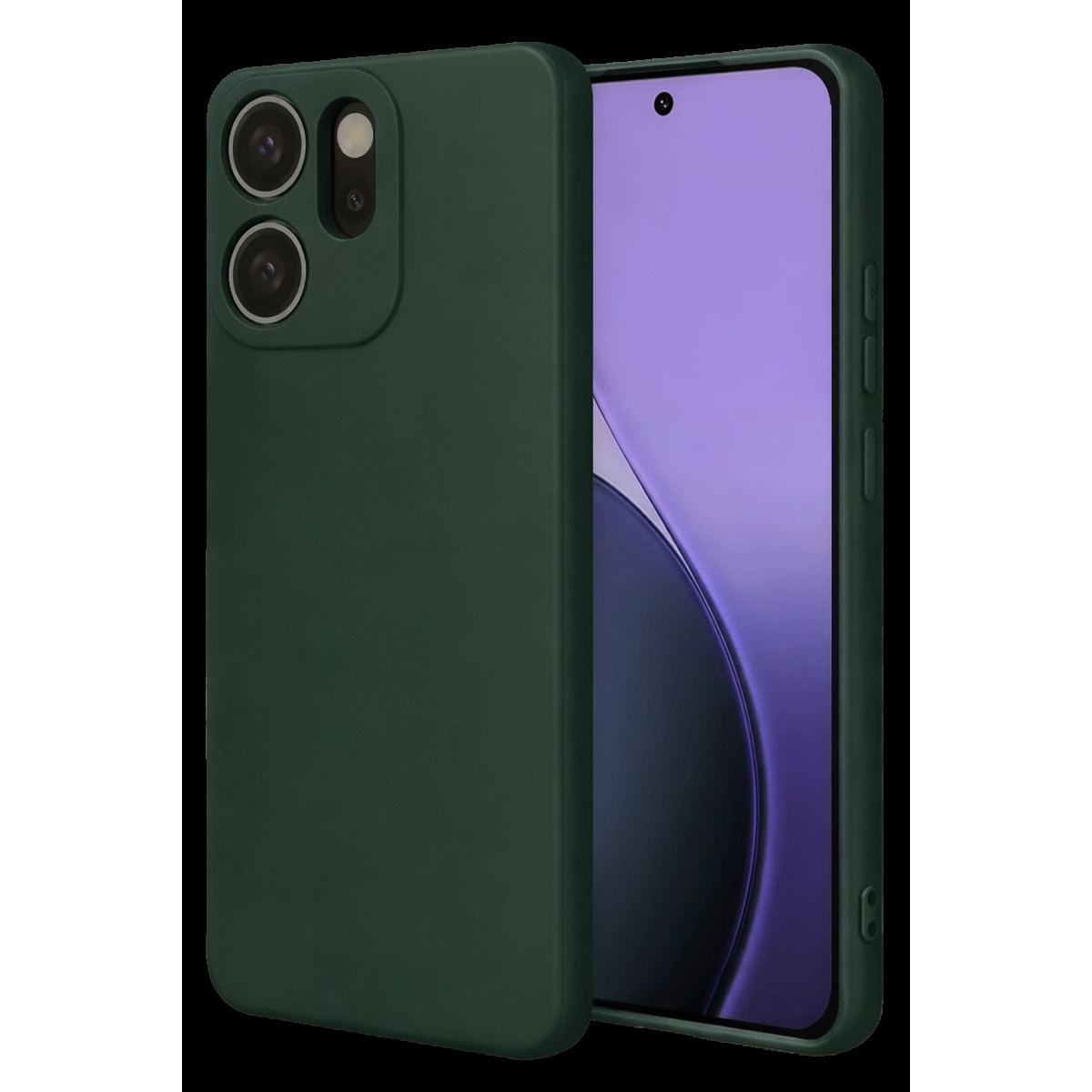 Oppo Reno 14f First Silikon - Koyu Yeşil