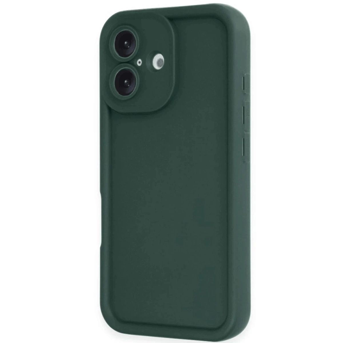 Apple İphone 16 Kılıf Viera Silikon - Koyu Yeşil