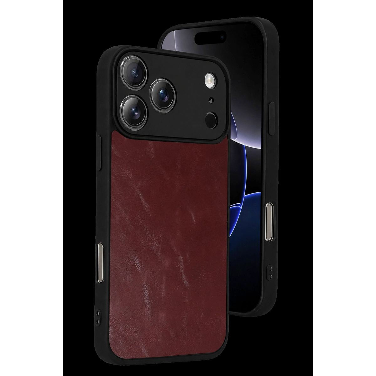 Apple İphone 17 Pro Aras Deri Kapak - Bordo