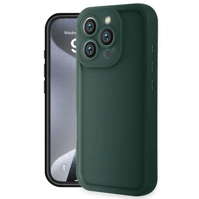 Apple İphone 16 Pro Max Kılıf Viera Silikon - Koyu Yeşil