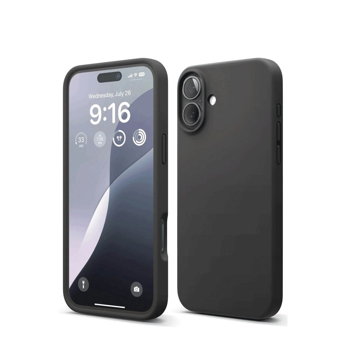 Apple İphone 16 Kılıf Nano İçi Kadife Silikon - Siyah