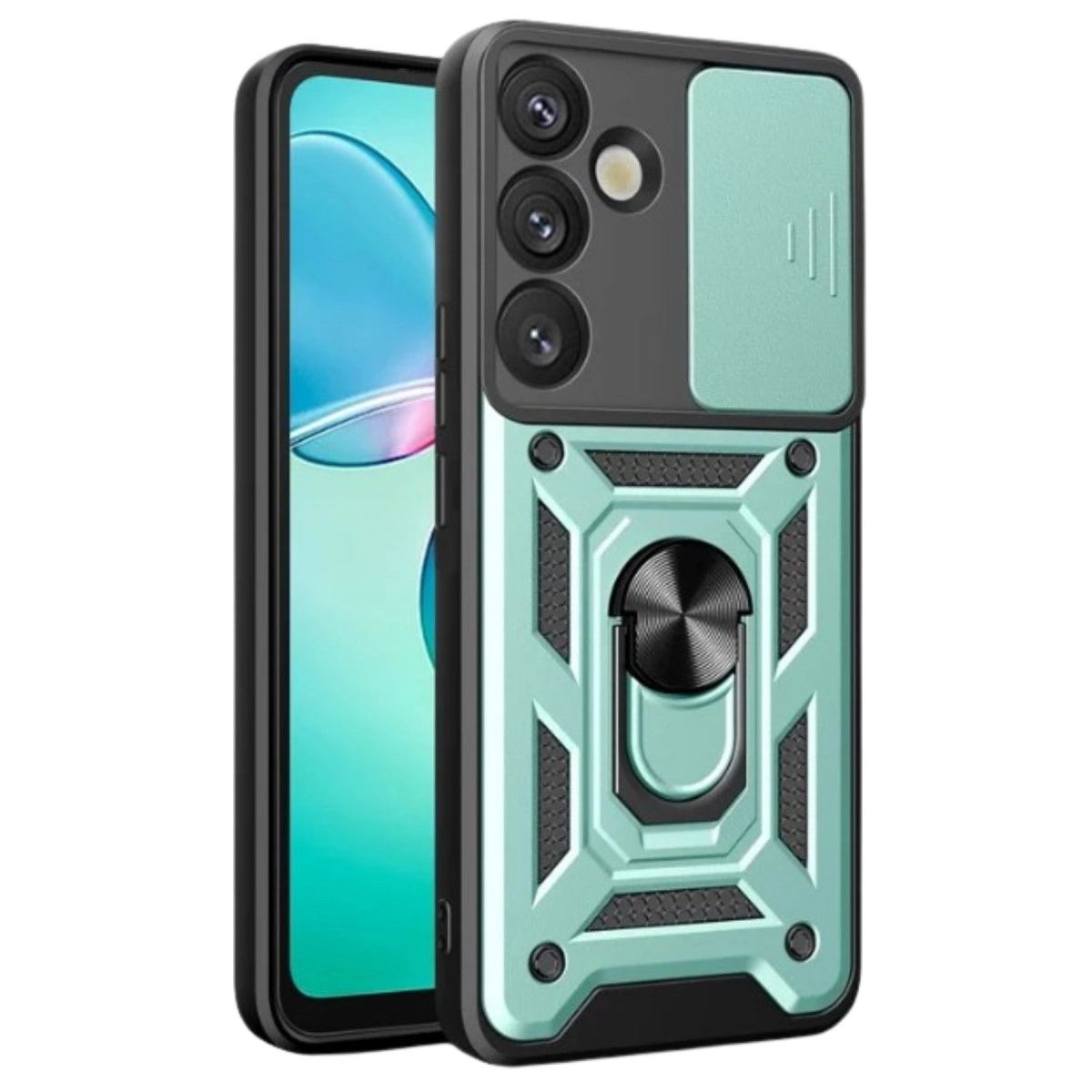 Samsung Galaxy S26 Pars Lens Yüzüklü Silikon - Yeşil