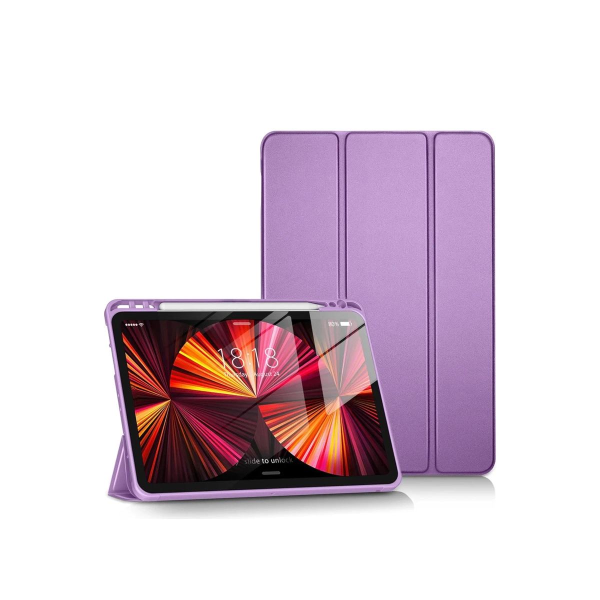 Apple İpad Pro 11 (2024) Kılıf Tablet Smart Kılıf - Lila