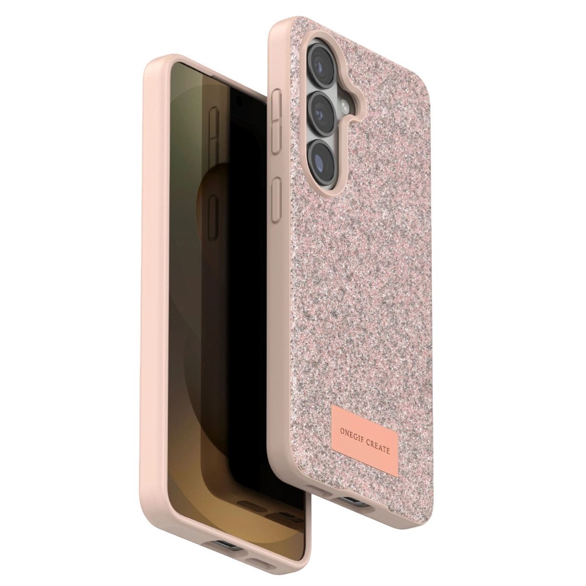 Onegif Samsung Galaxy S26 Plus Bright Simli Kapak - Pembe