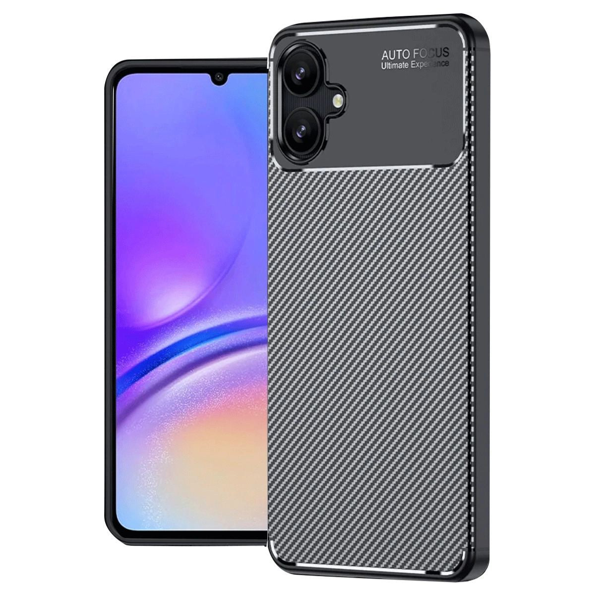 Samsung Galaxy A06 Kılıf Auto Focus Karbon Kapak - Siyah