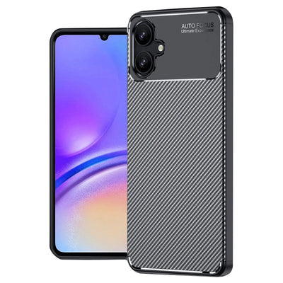 Samsung Galaxy A06 Kılıf Auto Focus Karbon Kapak - Siyah