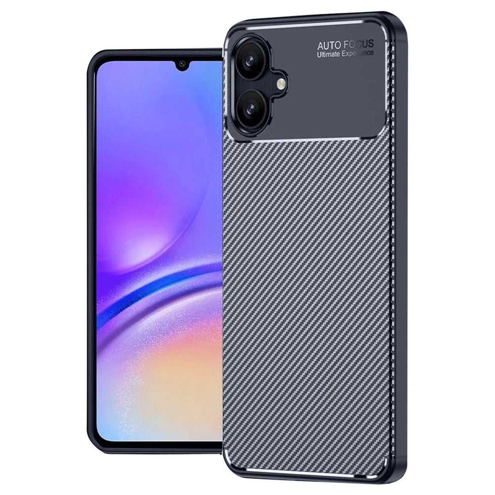 Samsung Galaxy A06 Kılıf Auto Focus Karbon Kapak - Lacivert