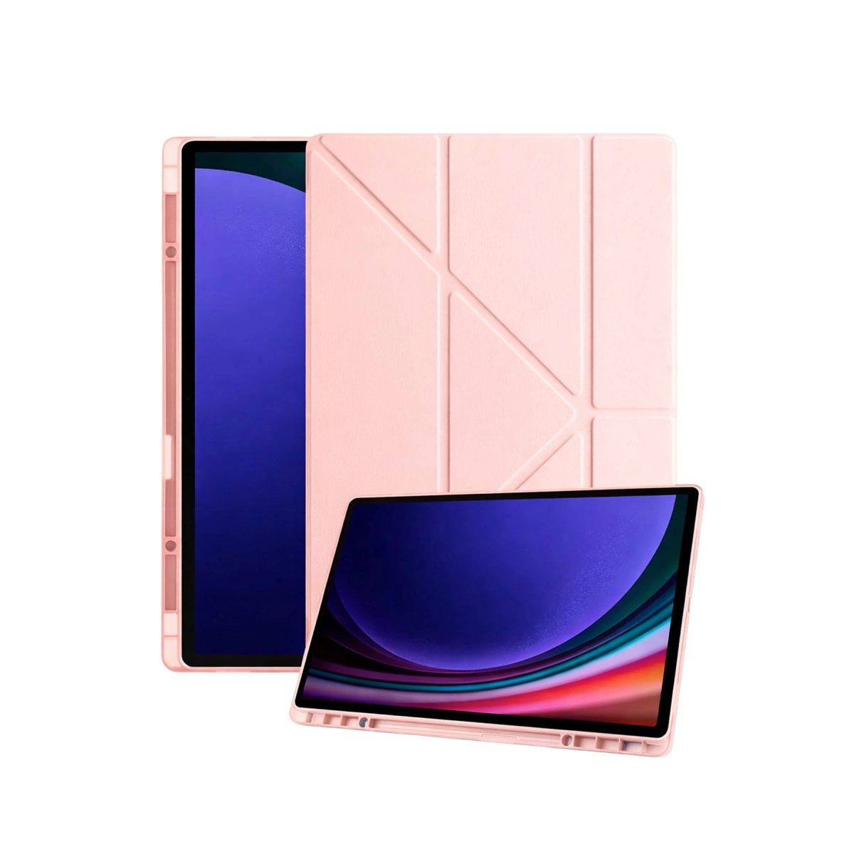 Samsung Galaxy X930 Tab S11 Ultra 14.6 Kalemlikli Mars Tablet Kılıfı - Rose Gold