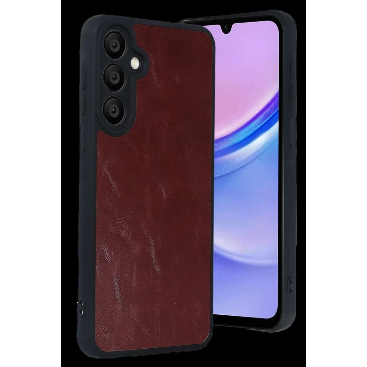 Samsung Galaxy A37 5g Aras Deri Kapak - Bordo