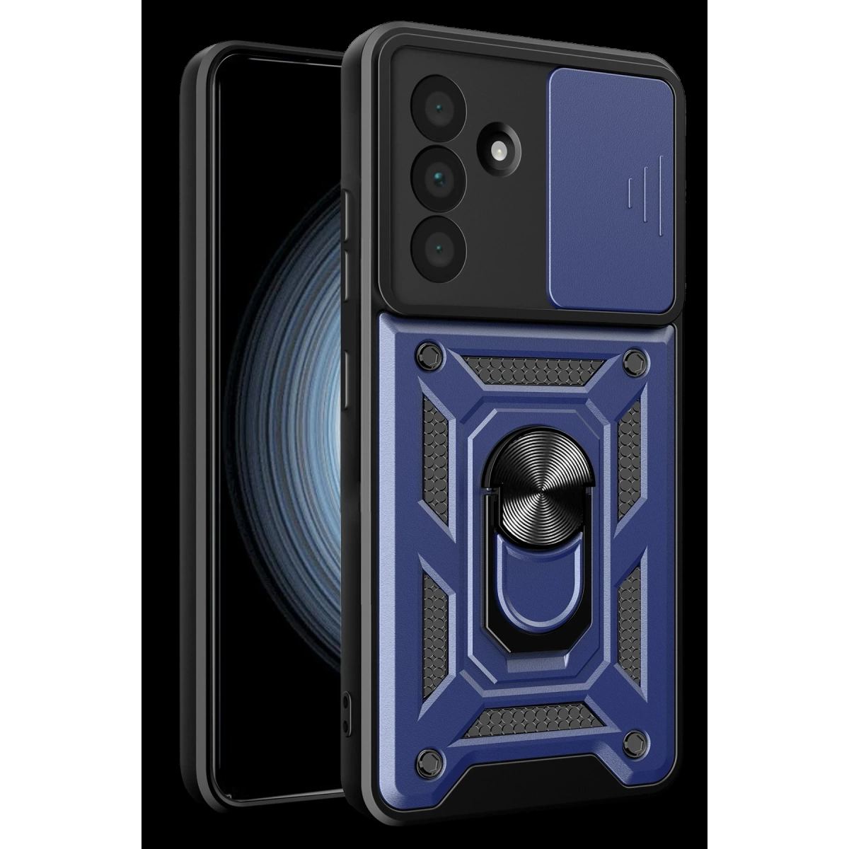 Samsung Galaxy A27 5g Pars Lens Yüzüklü Silikon - Lacivert