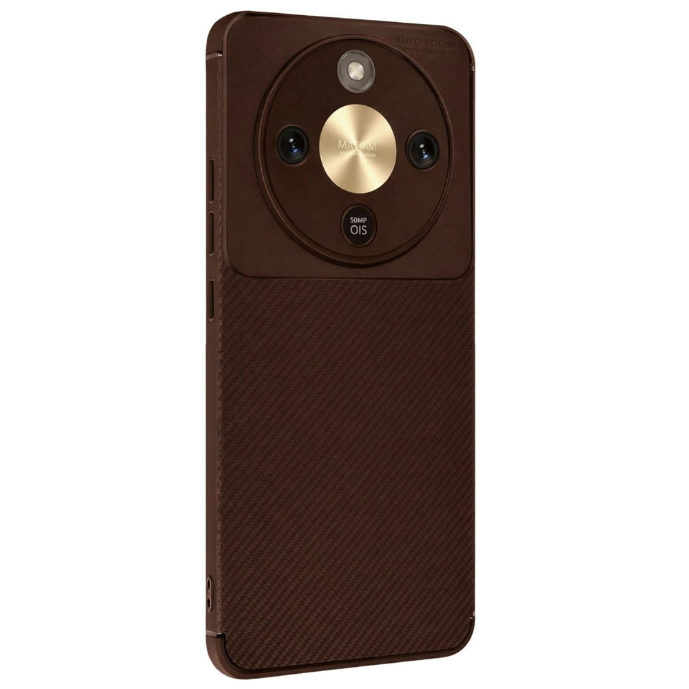 Huawei Honor Magic 8 Lite Auto Focus Karbon Kapak - Kahverengi