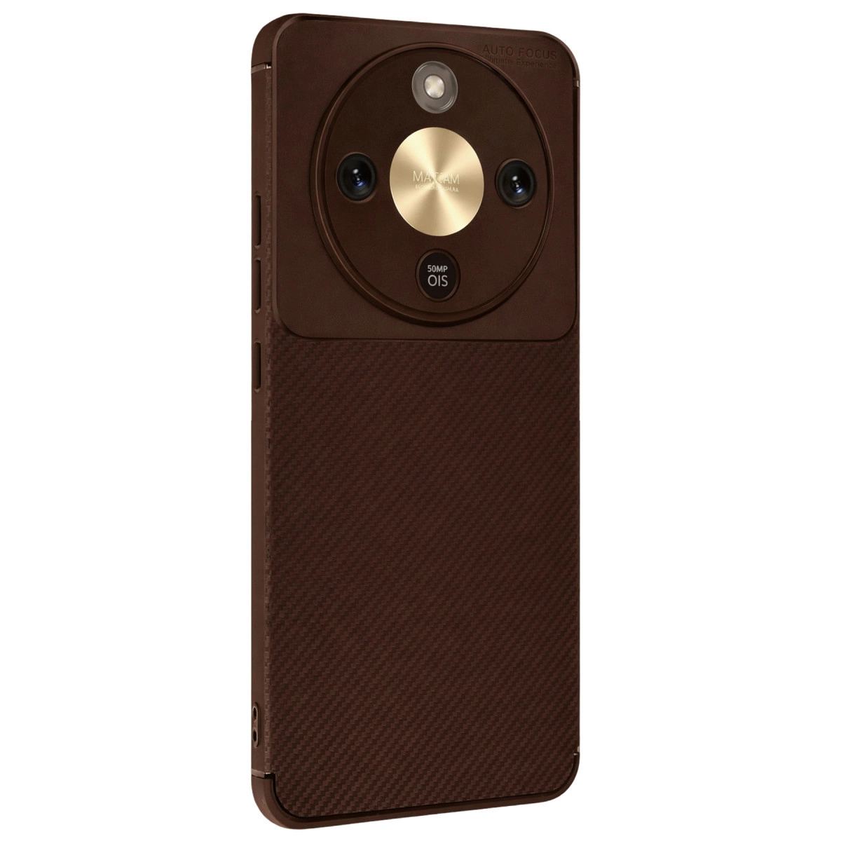 Huawei Honor Magic 8 Lite Auto Focus Karbon Kapak - Kahverengi