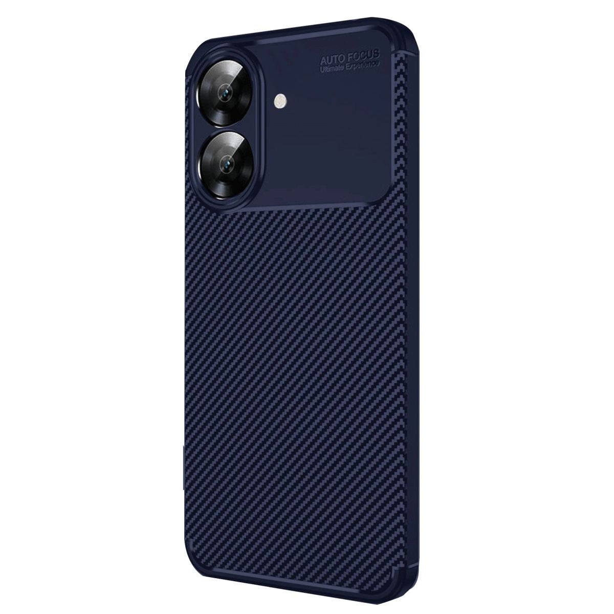 Realme Note 60 Kılıf Auto Focus Karbon Kapak - Lacivert