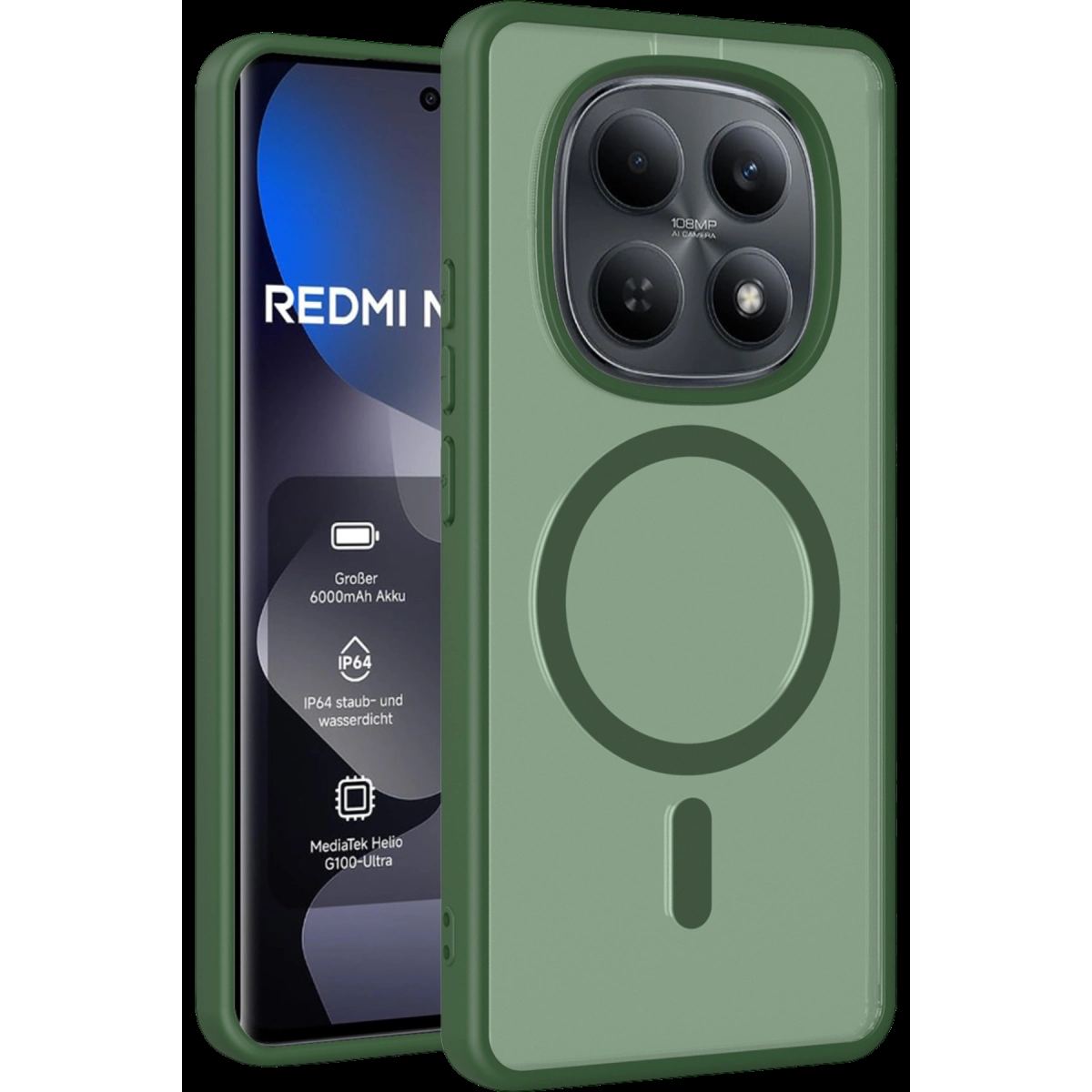 Joko Xiaomi Redmi Note 15 Pro Plus 5g Jota Magsafe Kapak - Koyu Yeşil