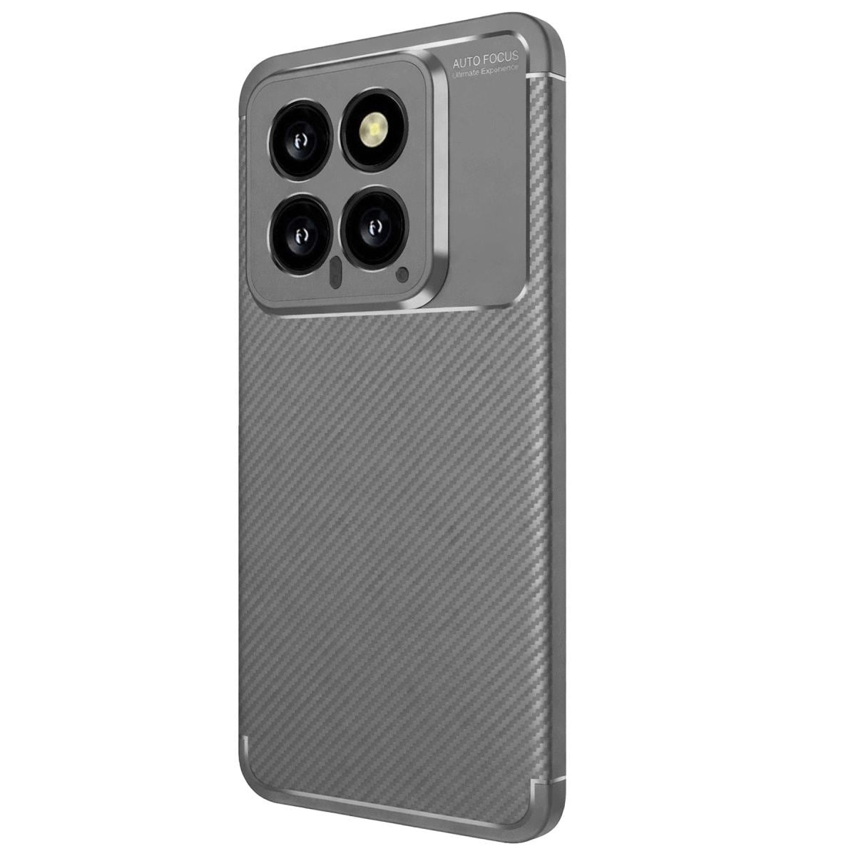 Xiaomi Mi 14t Kılıf Auto Focus Karbon Kapak - Gri