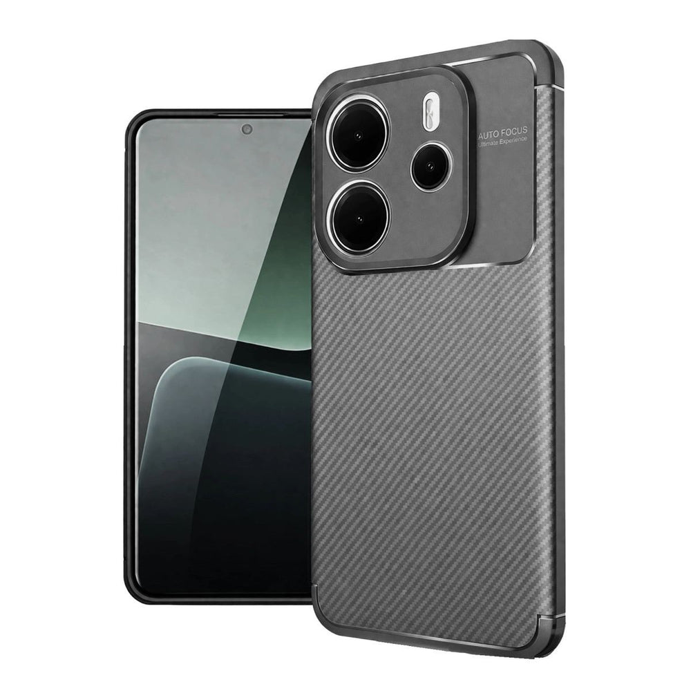 Xiaomi Redmi Note 14 4g Kılıf Auto Focus Karbon Kapak - Gri