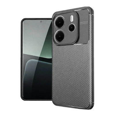 Xiaomi Redmi Note 14 4g Kılıf Auto Focus Karbon Kapak - Gri