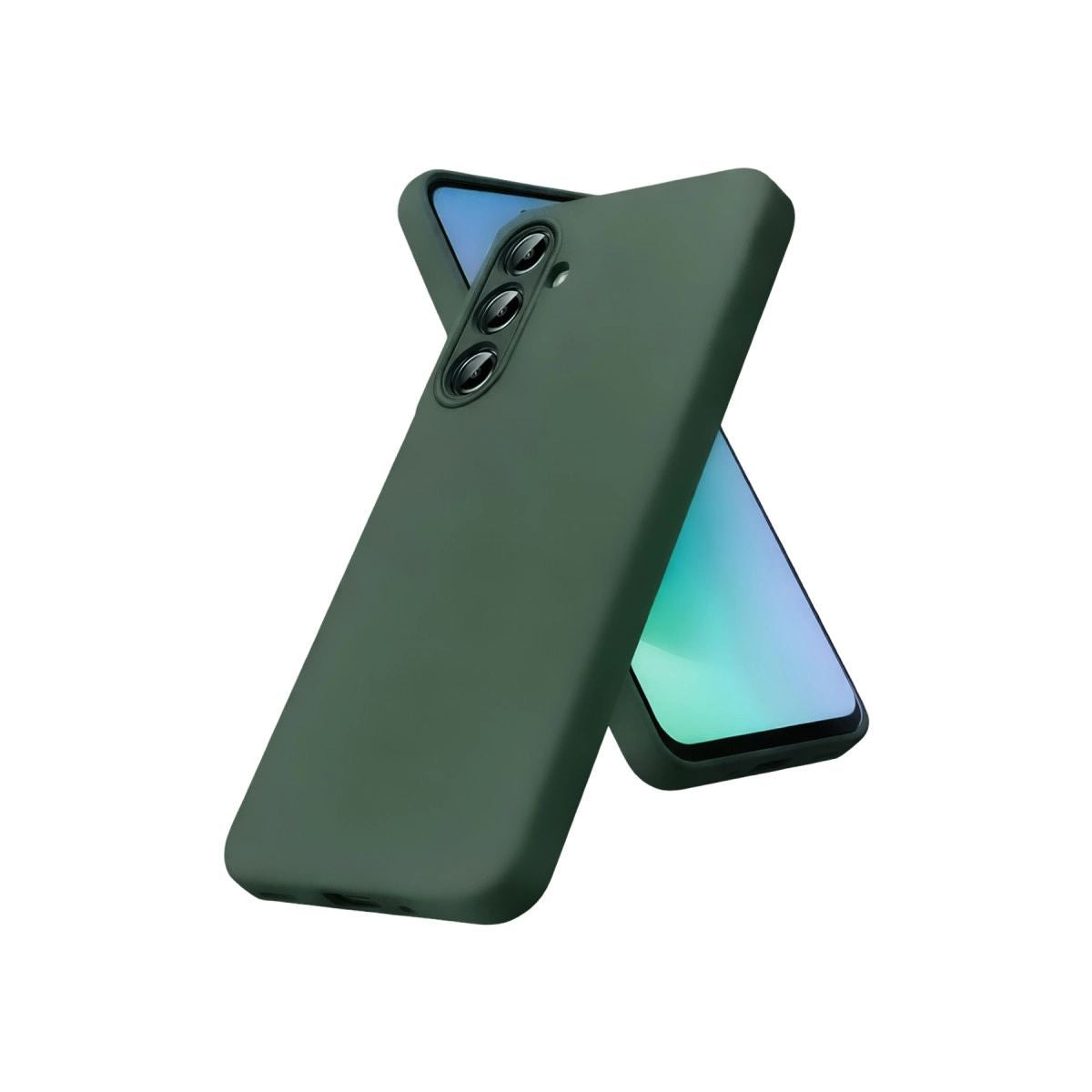 Samsung Galaxy S26 Nano İçi Kadife Silikon - Koyu Yeşil
