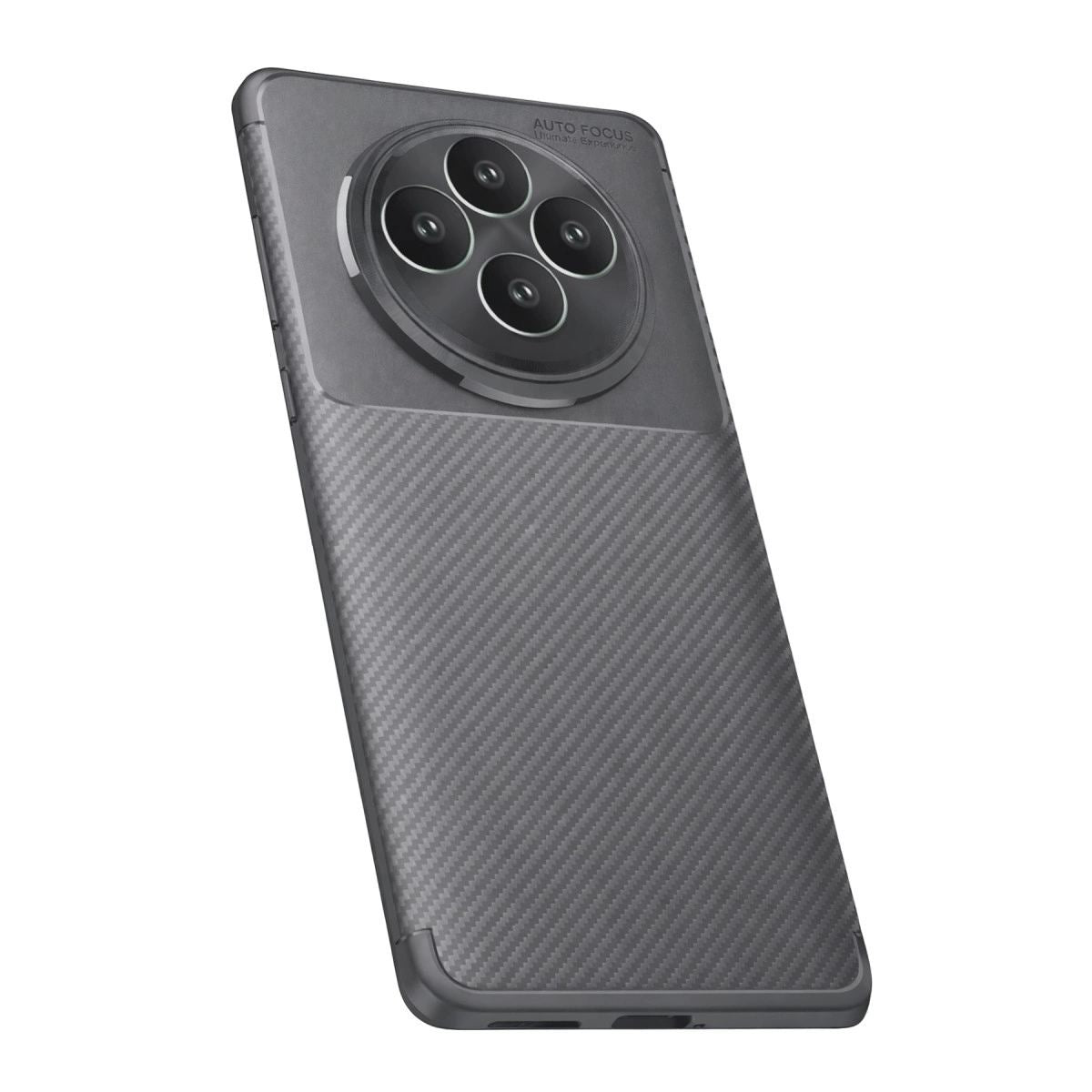 Oppo Reno 11 Fs Kılıf Auto Focus Karbon Kapak - Gri