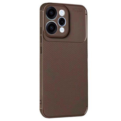 Oppo Reno 15 Auto Focus Karbon Kapak - Kahverengi