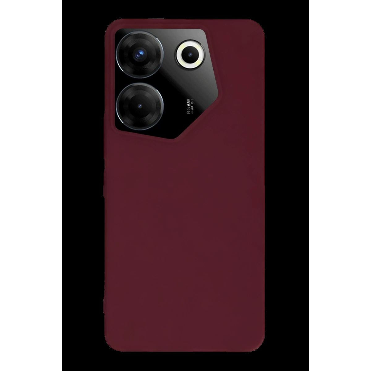 Tecno Camon 20 Pro 5g Kılıf First Silikon - Bordo