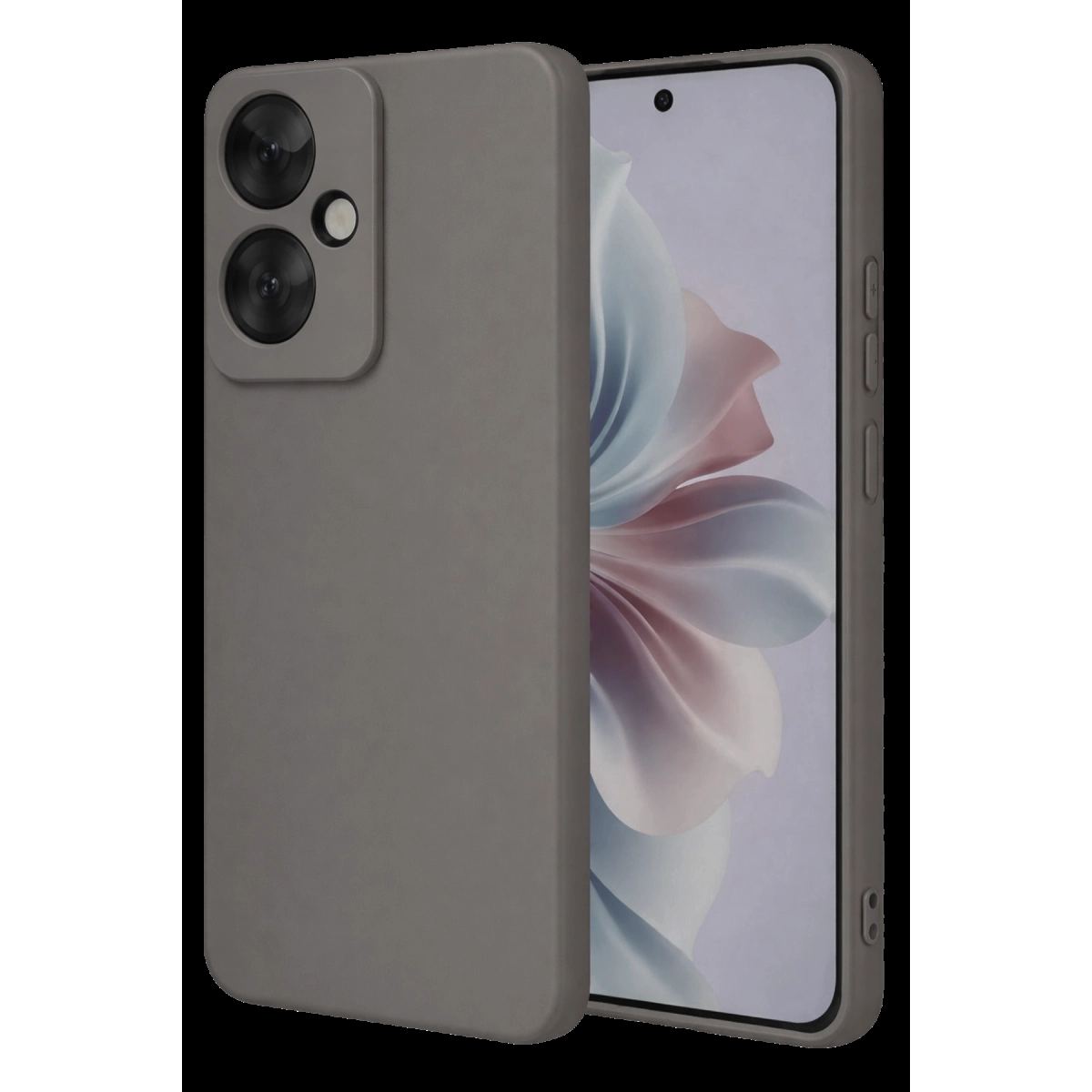 Oppo Reno 11f Kılıf First Silikon - Gri
