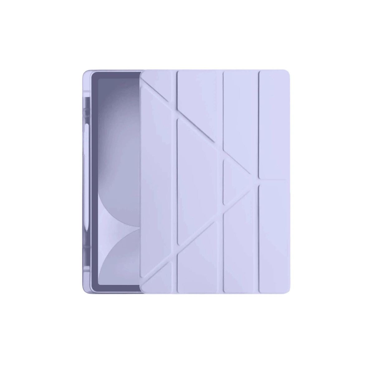 Apple İpad Pro 11 (2024) Kılıf Kalemlikli Hugo Tablet Kılıfı - Lila