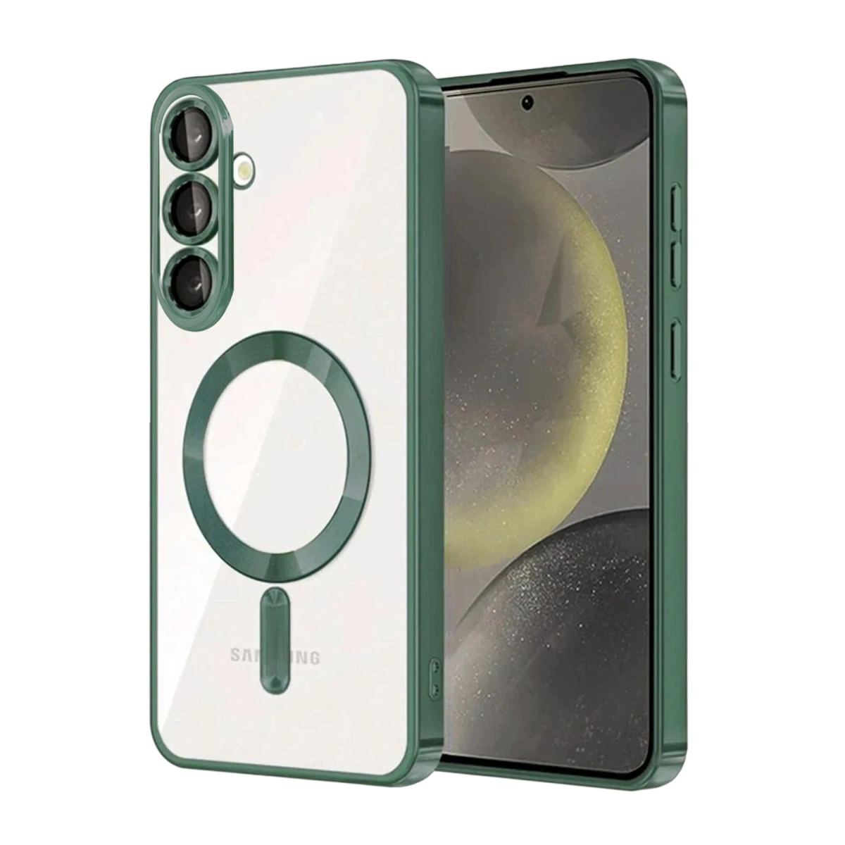 Samsung Galaxy S25 Fe Kross Magneticsafe Kapak - Koyu Yeşil