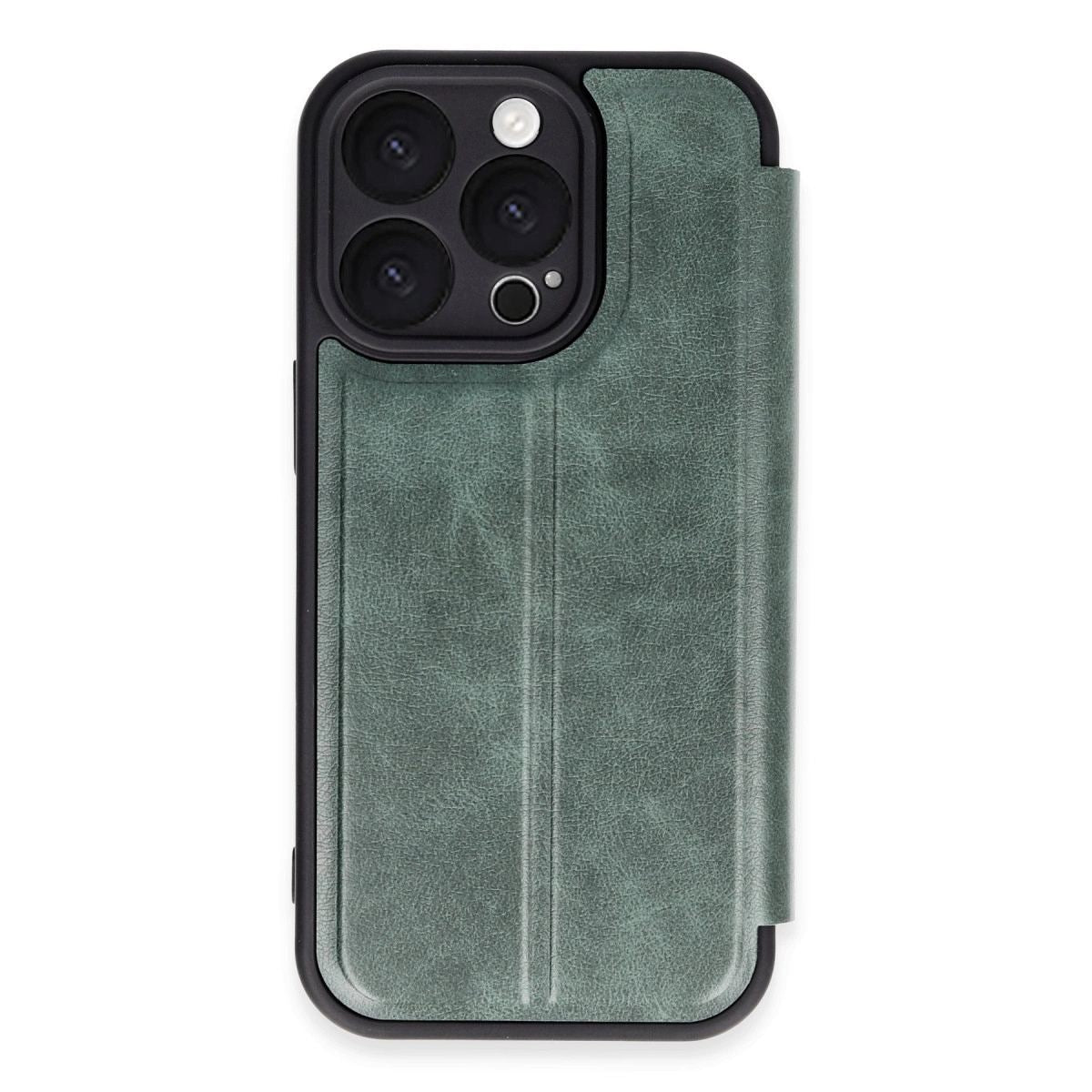 Apple İphone 16 Pro Kılıf Flip Cover - Koyu Yeşil