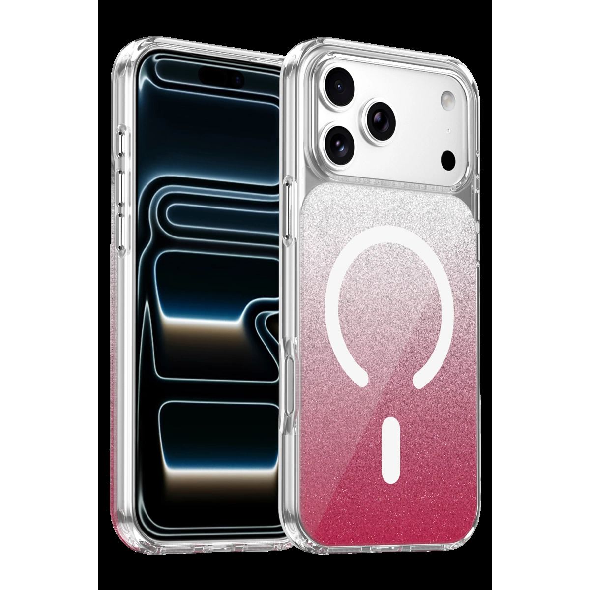 Onegif Apple İphone 17 Pro Sora Simli Magsafe Kapak - Kırmızı