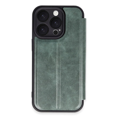 Apple İphone 16 Pro Max Kılıf Flip Cover - Koyu Yeşil