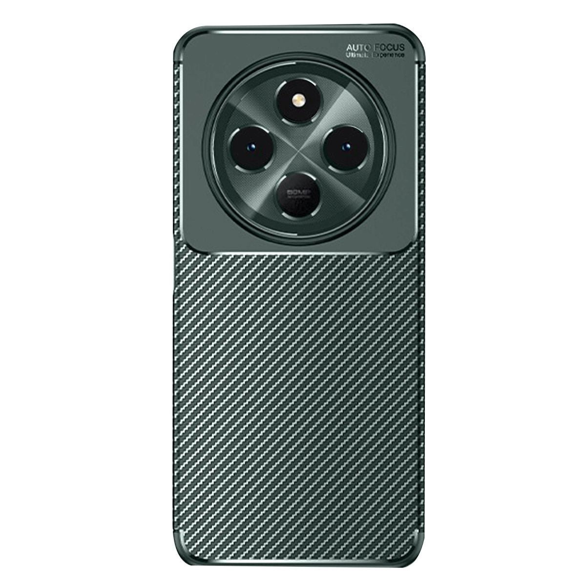 Xiaomi Redmi 14c Kılıf Auto Focus Karbon Kapak - Koyu Yeşil
