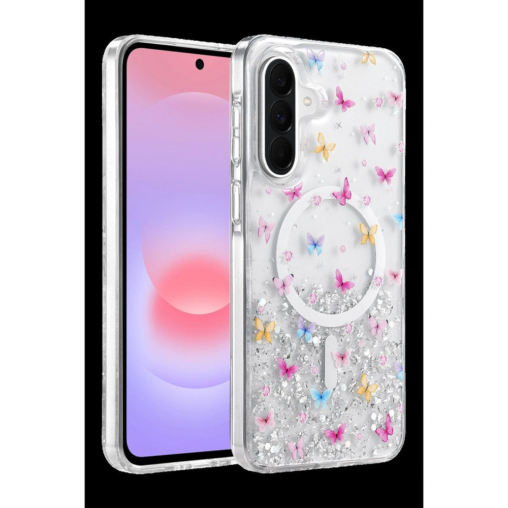 Onegif Samsung Galaxy A56 Misk Simli Magsafe Kapak - Desen 4