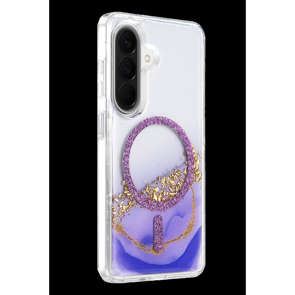 Onegif Samsung Galaxy A56 Lotus Simli Magsafe Kapak - Mor