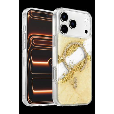 Onegif Apple İphone 17 Pro Lotus Simli Magsafe Kapak