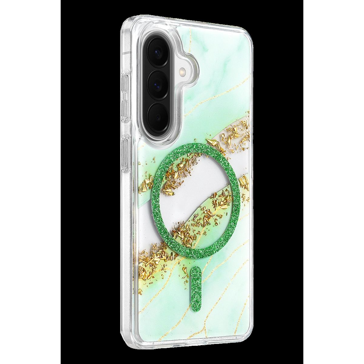 Onegif Samsung Galaxy A37 5g Lotus Simli Magsafe Kapak - Yeşil
