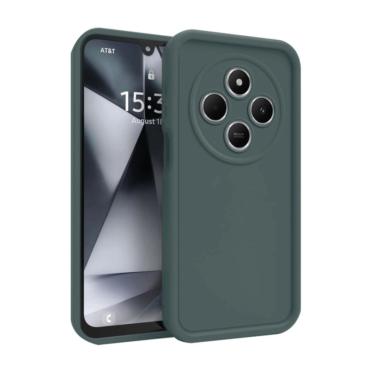 Xiaomi Redmi 14c Kılıf Viera Silikon - Koyu Yeşil