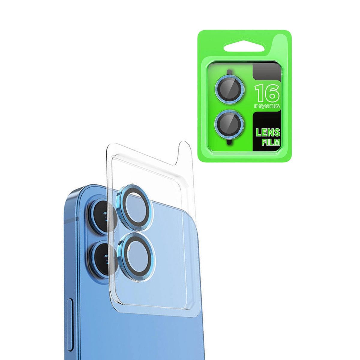 Apple İphone 16 Raze Metal Kamera Lens - Lacivert