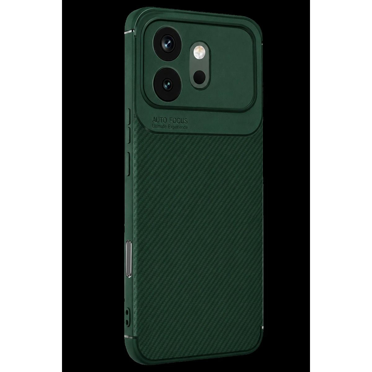 Huawei Honor 600 Auto Focus Karbon Kapak - Koyu Yeşil