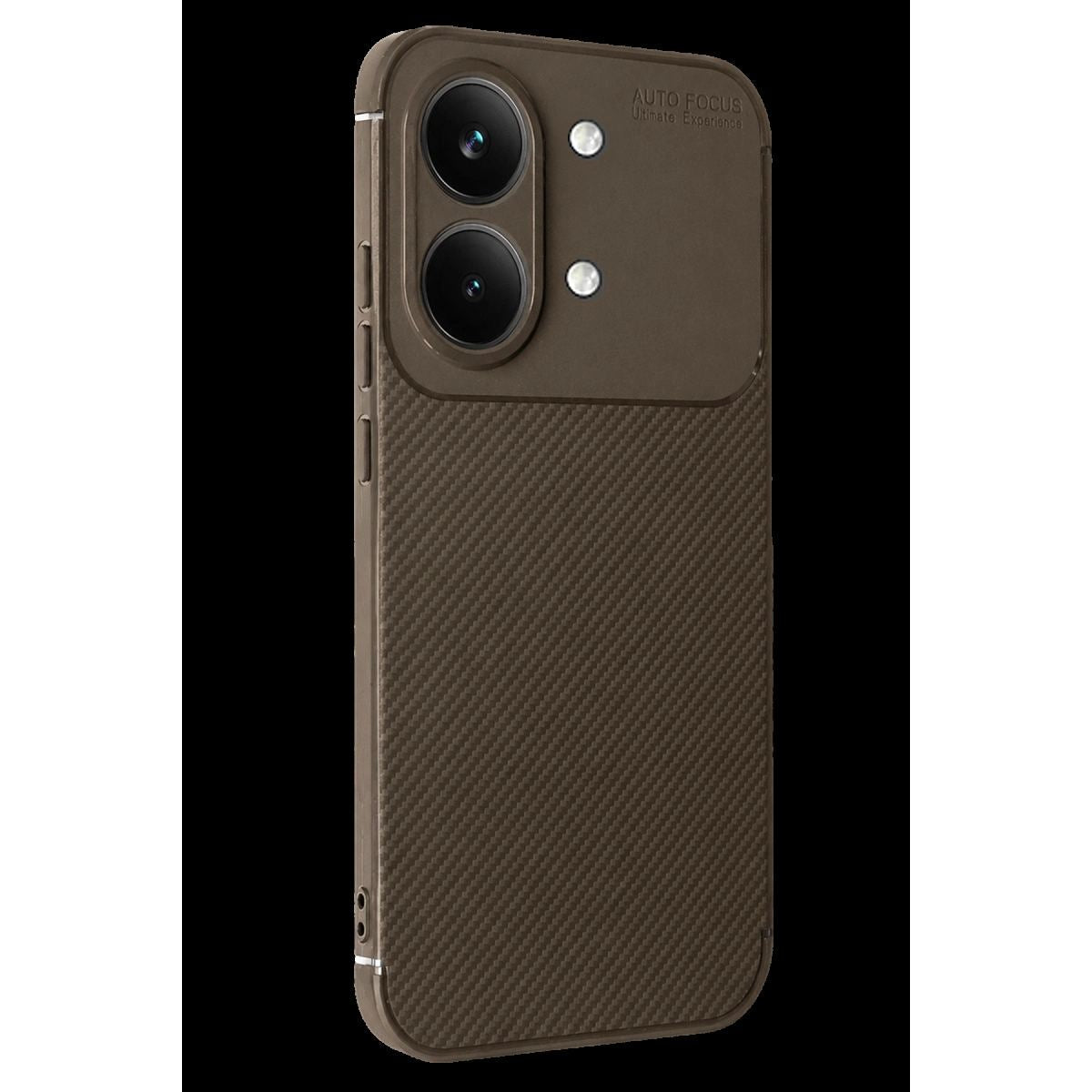Xiaomi Poco X8 Pro Max Auto Focus Karbon Kapak - Kahverengi