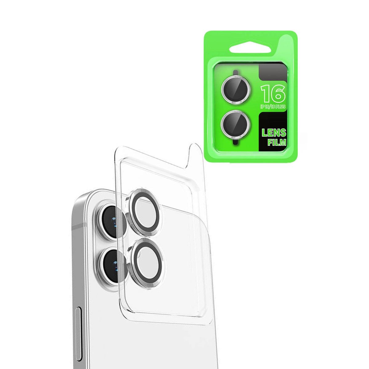Apple İphone 16 Plus Raze Metal Kamera Lens - Beyaz