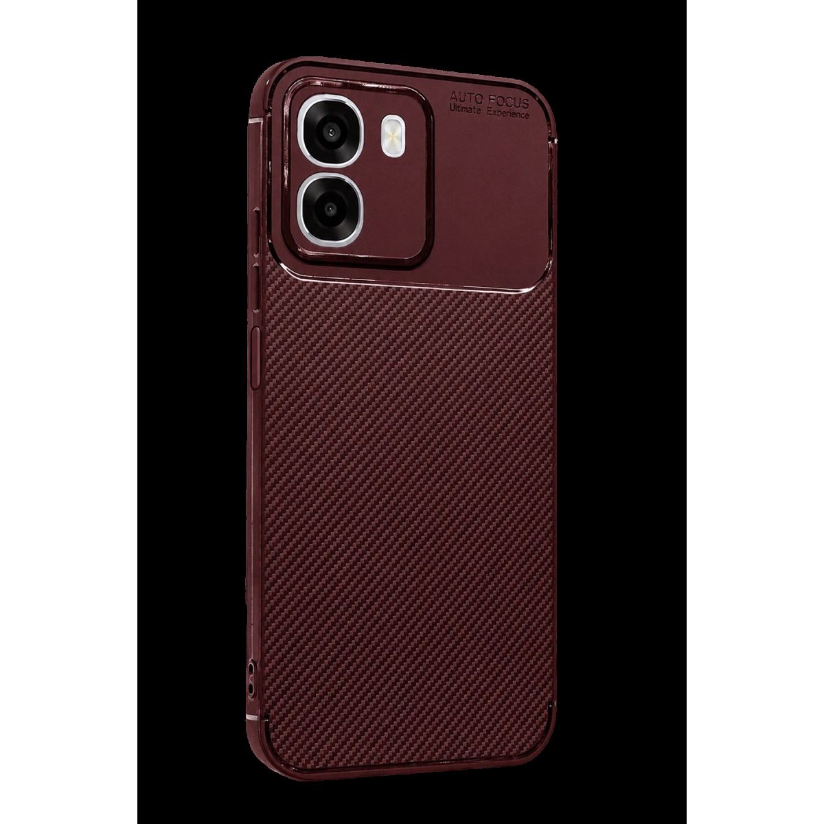 Oppo Oppo A6t 5g Auto Focus Karbon Kapak - Bordo